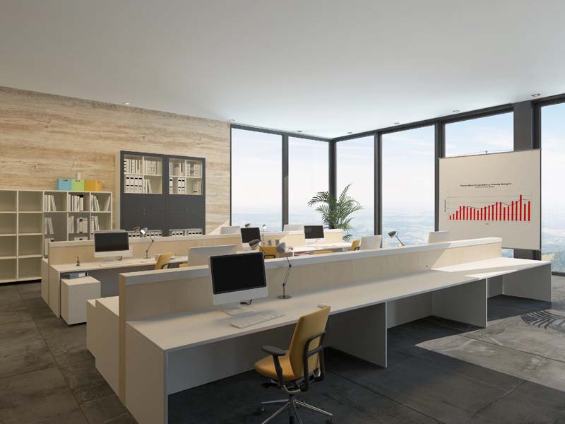 Agencement de bureau, Le Tampon